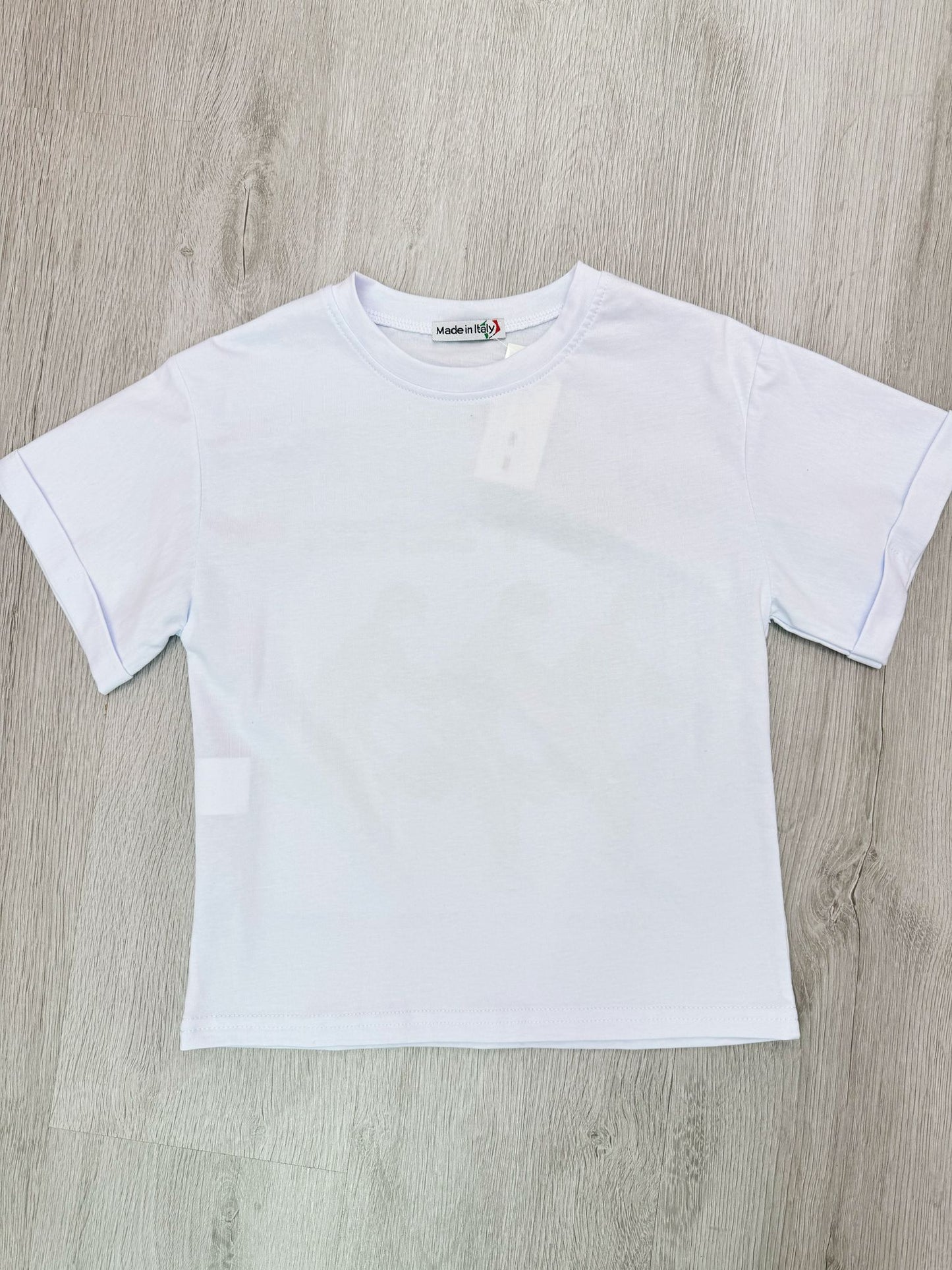 T-shirt Bambino Bianca Stampa "Running Club"